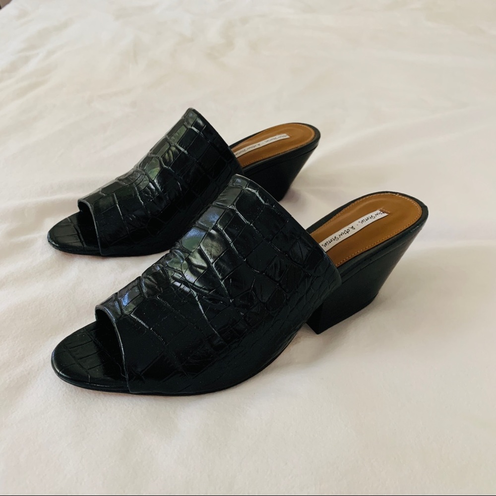 & Other Stories black embossed mule